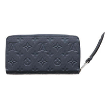 将图像加载到图库查看器中，LOUIS VUITTON Zippy Wallet Dark BlueM62069 Monogram Empreinte Leather/Studded
