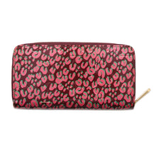 Load image into Gallery viewer, LOUIS VUITTON Zippy Wallet Rouge ForvostM91477 Monogram Vernis Leather/Leopard
