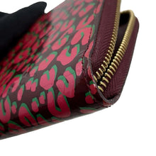 将图像加载到图库查看器中，LOUIS VUITTON Zippy Wallet Rouge ForvostM91477 Monogram Vernis Leather/Leopard
