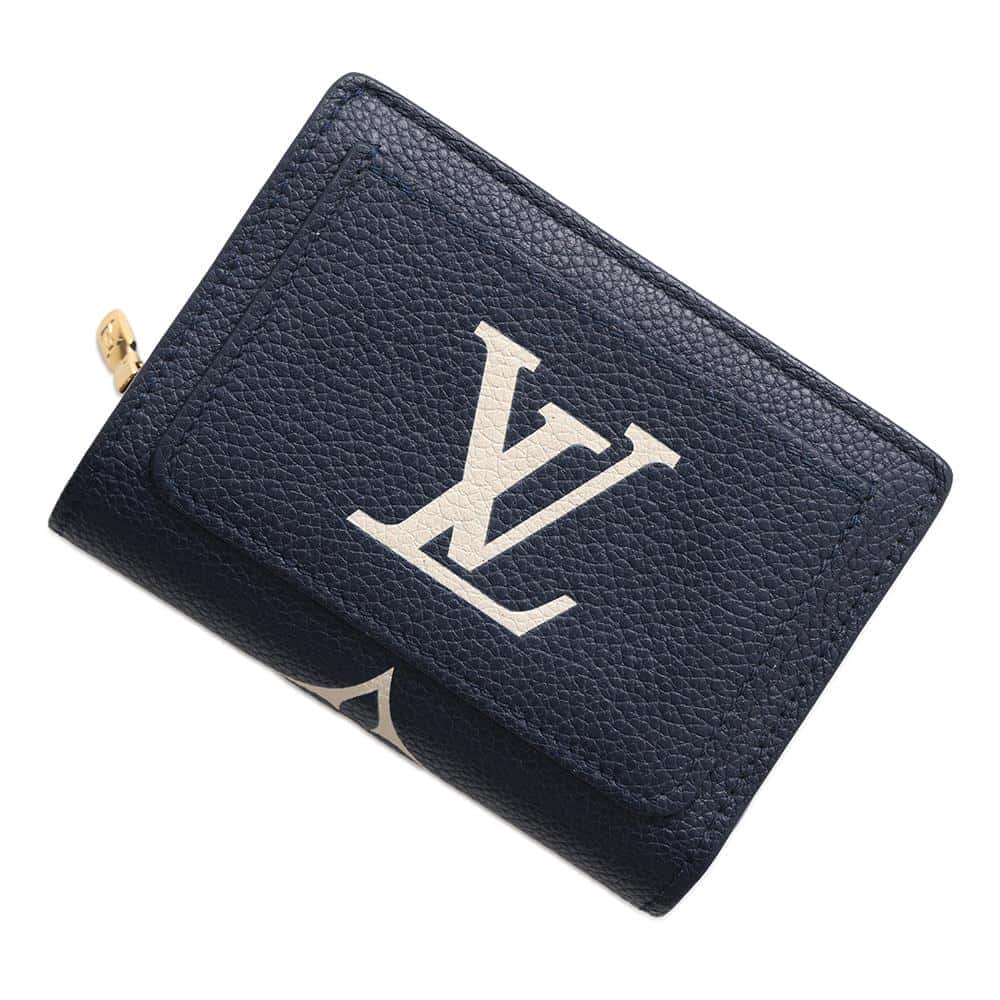 LOUIS VUITTON Portefeuille Claire Bicolor Navy/CreamM83362 Monogram Empreinte Leather