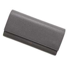 Load image into Gallery viewer, CELINE Long flap wallet Gray10B563BEL.09GM Leather
