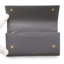 Load image into Gallery viewer, CELINE Long flap wallet Gray10B563BEL.09GM Leather
