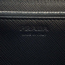 Load image into Gallery viewer, PRADA Zip Around Chozai Cloth Black2ML317 Saffiano LeatherLeather
