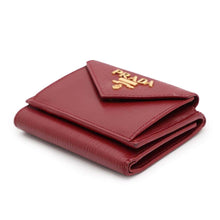 Load image into Gallery viewer, PRADA Tri-fold compact wallet Red1MH021 Leather
