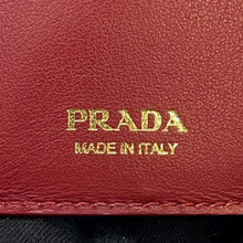 Load image into Gallery viewer, PRADA Tri-fold compact wallet Red1MH021 Leather
