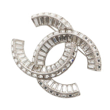 Load image into Gallery viewer, CHANEL CC Logo Brooch Rhinestone SilverA63085 Metal  Rhinestone
