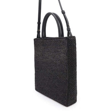 将图像加载到图库查看器中，LOEWE Standard A4 Tote Bag BlackA563R18X04 Raffia Leather Size Small
