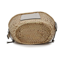 Load image into Gallery viewer, LOEWE Drawstring bucket bag Natural/WhiteA223222X01 Raffia Leather
