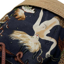 Load image into Gallery viewer, LOEWE Paula Ibiza balloon bag Navy/NaturalA710C31X03 Raffia Canvas Leather Size Small
