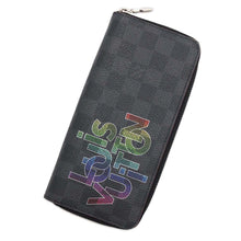 将图像加载到图库查看器中，LOUIS VUITTON Zippy wallet Vertical Rouge/MulticolorN60306 Damier Graphite/Print
