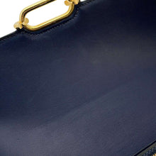 将图像加载到图库查看器中，HERMES fonsbell Navy Box Calf Leather
