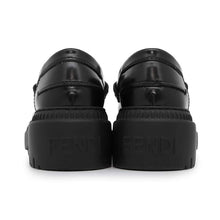 Load image into Gallery viewer, FENDI Graphy Loafers Black8D8383 Leather Size 36
