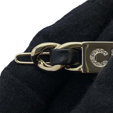 Load image into Gallery viewer, CHANEL RhinestoneWith logo hair clip Gold Gold Plated Leather
