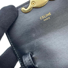 Load image into Gallery viewer, CELINE Triomphe Mini Claude Shoulder Bag Black10I513DPV Shiny Calf Leather
