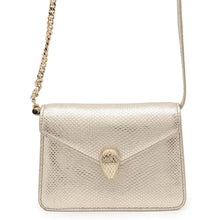 将图像加载到图库查看器中，BVLGARI Serpenti Forever Micro Shoulder Pochette Champagne Gold Karung leather
