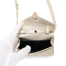 Load image into Gallery viewer, BVLGARI Serpenti Forever Micro Shoulder Pochette Champagne Gold Karung leather
