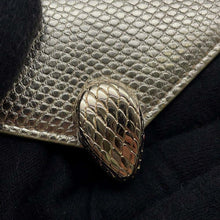 将图像加载到图库查看器中，BVLGARI Serpenti Forever Micro Shoulder Pochette Champagne Gold Karung leather
