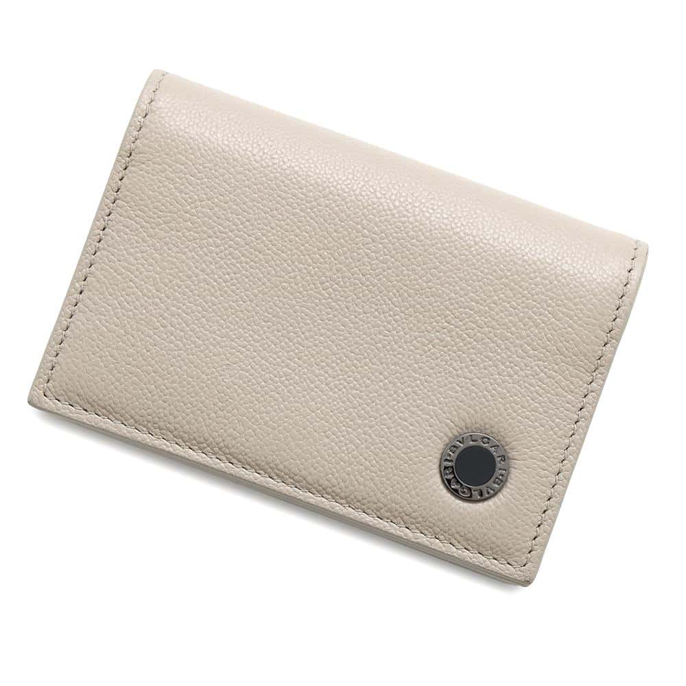 BVLGARI Card Case Beige292050 Leather