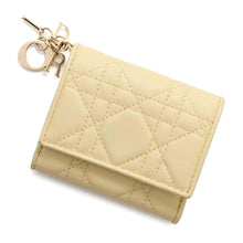 Load image into Gallery viewer, Dior cannage compact wallet YellowS0181ONMJ Leather
