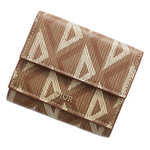 Load image into Gallery viewer, Dior CDDiamond Compact Wallet Brown2ESBC110DCO PVC Coated Canvas
