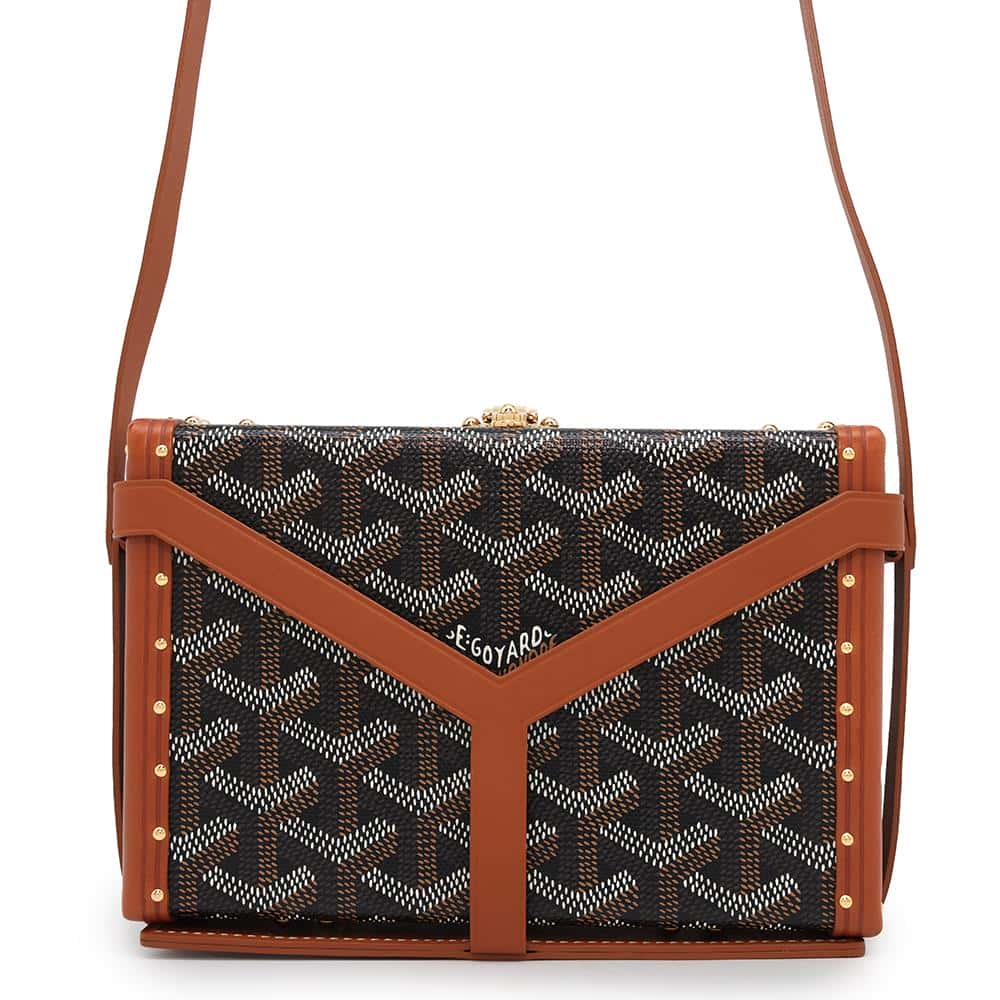 GOYARD Minodiere Black/Natural PVC Leather