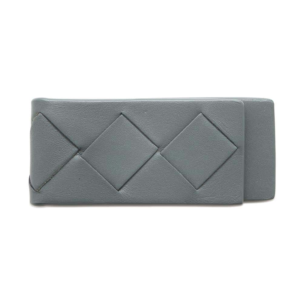 Bottega Veneta INTRECCIATO MONEY CLIP Gray609799 Leather