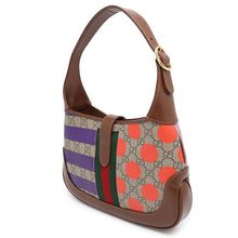 Load image into Gallery viewer, GUCCI Jackie 1961 Geometric Print Small Shoulder Bag Brown/Multicolor636706 GG SupremeCanvas Leather
