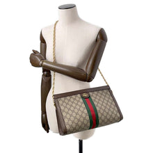 将图像加载到图库查看器中，GUCCI Ophidia GG Shoulder Bag Brown503876 PVC Leather
