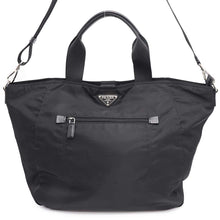 将图像加载到图库查看器中，PRADA 2wayTote Bag BlackBR4376 Nylon
