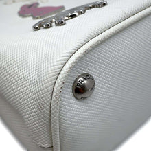 将图像加载到图库查看器中，PRADA Panier 2wayHandbag White1BA217 Leather Size Small
