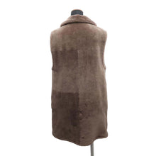 将图像加载到图库查看器中，HERMES Long fur vest Size 38 Brown 100% lamb fur
