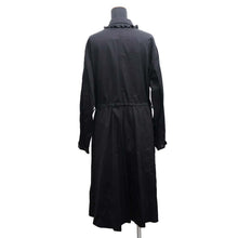 将图像加载到图库查看器中，HERMES Ruffled collar zip-up dress Size 40 Black Cotton100%
