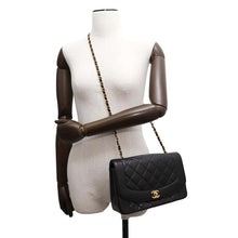 Load image into Gallery viewer, CHANEL Diana Matelasse ChainShoulder Bag BlackA01165 Lambskin
