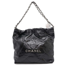 Load image into Gallery viewer, CHANEL CHANEL22 ChainShoulder Bag BlackAS3260 Shiny Calf Leather Size Small
