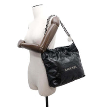 Load image into Gallery viewer, CHANEL CHANEL22 ChainShoulder Bag BlackAS3260 Shiny Calf Leather Size Small
