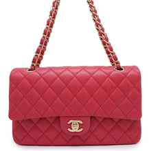 Load image into Gallery viewer, CHANEL Matelasse Double Flap ChainShoulder Bag PinkA01112 Caviar Leather Size 25
