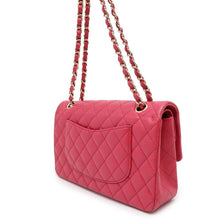 Load image into Gallery viewer, CHANEL Matelasse Double Flap ChainShoulder Bag PinkA01112 Caviar Leather Size 25
