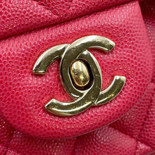 Load image into Gallery viewer, CHANEL Matelasse Double Flap ChainShoulder Bag PinkA01112 Caviar Leather Size 25
