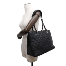 将图像加载到图库查看器中，CHANEL GSTTote Bag BlackA50995 Caviar Leather
