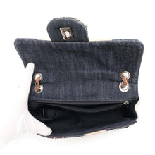 Load image into Gallery viewer, CHANEL Patchwork ChainShoulder Bag Multicolor Denim Canvas Leather Size 25
