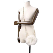 Load image into Gallery viewer, CHANEL Round Chain Shoulder Bag White Fur Lambskin
