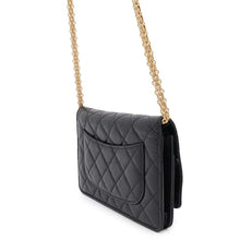 Load image into Gallery viewer, CHANEL 2.55 Chain Wallet Black Vintage Calf Leather
