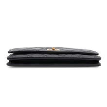 将图像加载到图库查看器中，CHANEL 2.55 Chain Wallet Black Vintage Calf Leather
