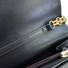 将图像加载到图库查看器中，CHANEL 2.55 Chain Wallet Black Vintage Calf Leather
