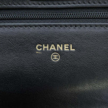 将图像加载到图库查看器中，CHANEL 2.55 Chain Wallet Black Vintage Calf Leather
