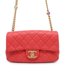 Load image into Gallery viewer, CHANEL Matelasse Single Flap ChainShoulder Bag RedAS2380 Lambskin
