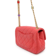 Load image into Gallery viewer, CHANEL Matelasse Single Flap ChainShoulder Bag RedAS2380 Lambskin
