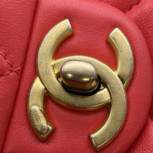 Load image into Gallery viewer, CHANEL Matelasse Single Flap ChainShoulder Bag RedAS2380 Lambskin
