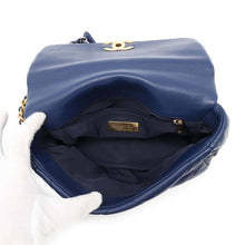 将图像加载到图库查看器中，CHANEL CHANEL19 Flap ChainShoulder Bag BlueAS1160 Lambskin
