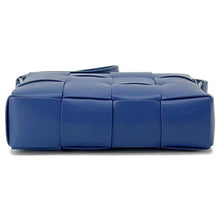 Load image into Gallery viewer, Bottega Veneta INTRECCIATO Cassette Shoulder Bag Blue Leather
